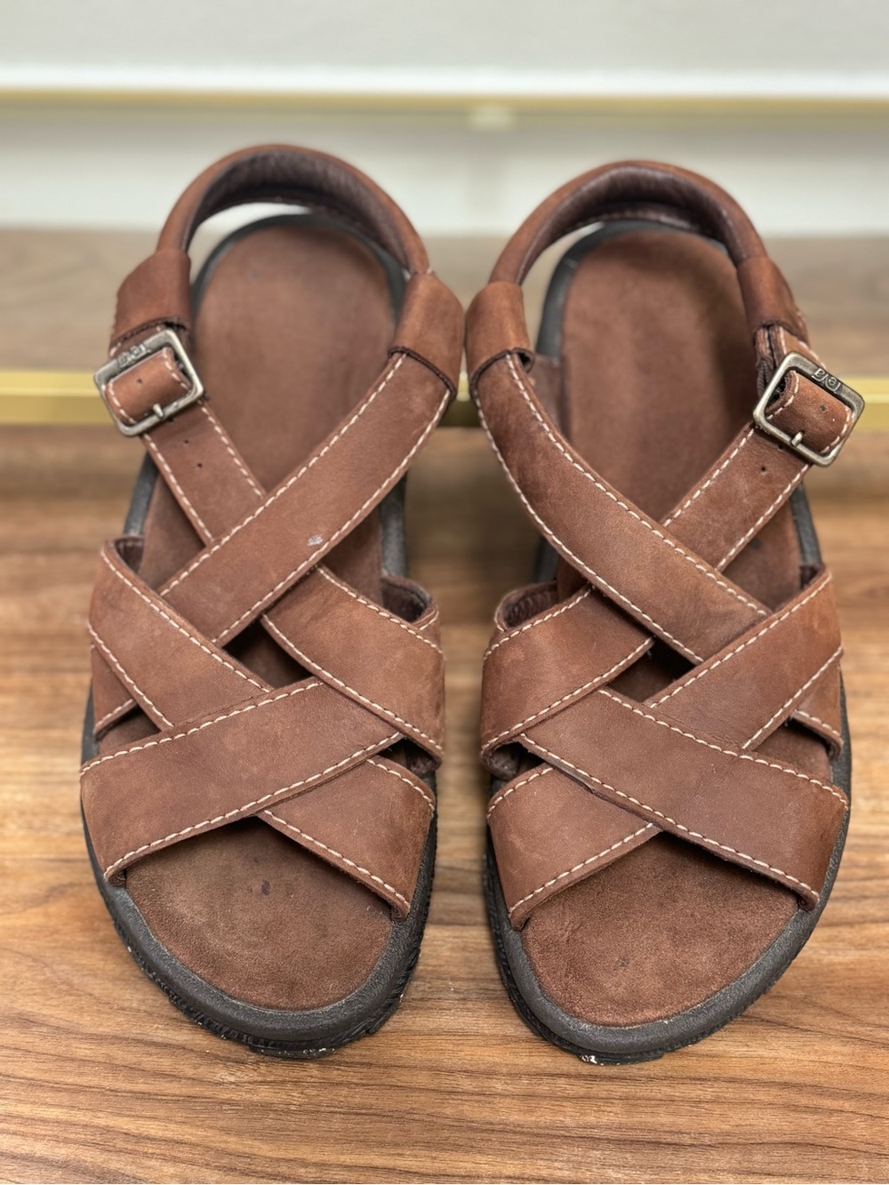 Vintage Teva X-Man 6590 Brown Leather Sport Hiking Sandals Men’s 13